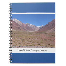 Trail naar het Aconcagua-gebergte in Argentinië Notitieboek