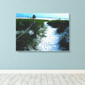 Trail naar het Stunning Siesta Keys Beach Canvas Afdruk (Insitu (Houten vloer))