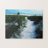 Trail naar Siesta Keys Beach Coast Puzzle Legpuzzel (Horizontaal)