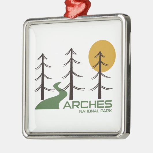 Trail nationaal park Arches Metalen Ornament (Links)