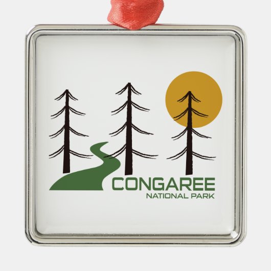 Trail Nationaal Park Congaree Metalen Ornament (Voorkant)