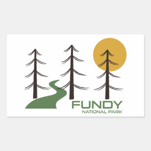 Trail nationaal park Fundy Rechthoekige Sticker