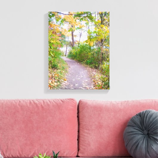 Trail of Green Canvas Afdruk (Insitu (Woonkamer))