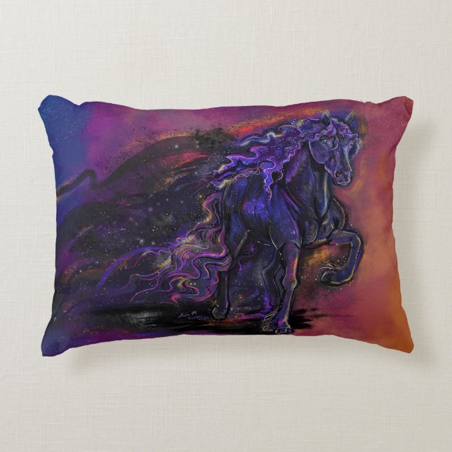 Trail of Stars Paard Accent Kussen (Voorkant)