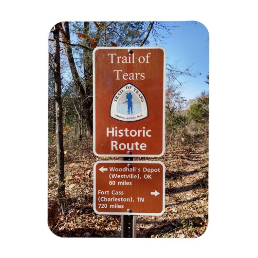 Trail of Tears-markering, Pea Ridge, Missouri Magneet (Verticaal)