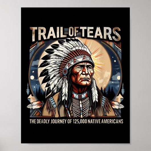 Trail Of Tears Memorial Native American  Poster (Voorkant)