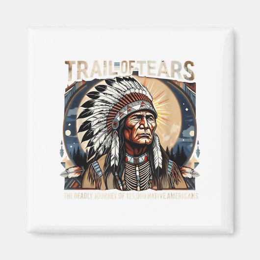 Trail of Tears Memorial voor de Amerikaanse indian Magneet (Voorkant)