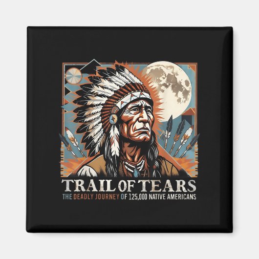 Trail of Tears Memorial voor de Amerikaanse indian Magneet (Voorkant)
