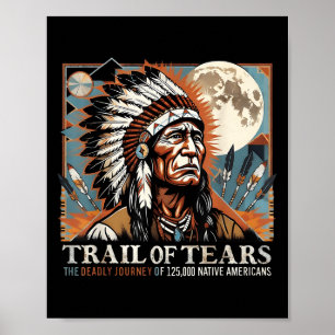 Trail of Tears Memorial voor de Amerikaanse indian Poster