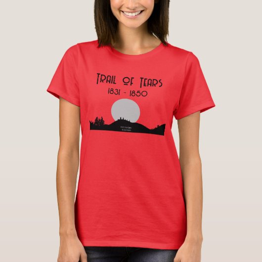 Trail of Tears Native American T-shirt voor dames (Voorkant)