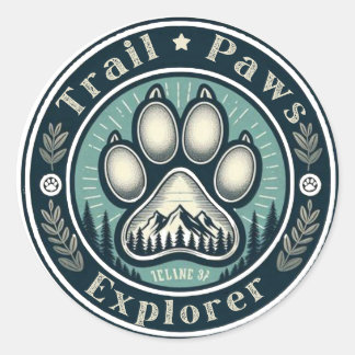 Trail Paws Explorer Sticker
