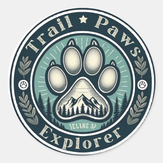 Trail Paws Explorer Sticker (Voorkant)