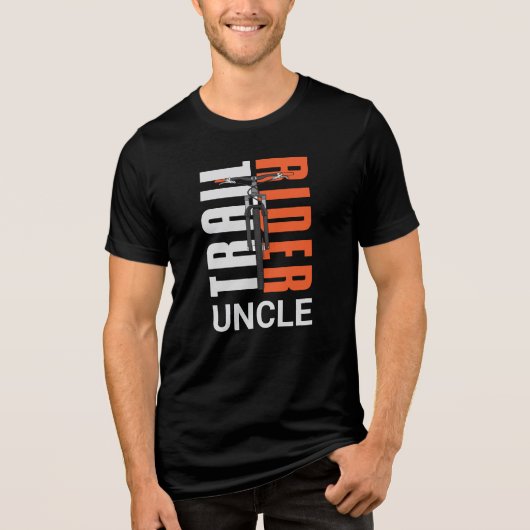 Trail Rider Biker Uncle Custom Family Cyclist Tri-Blend Shirt (Voorkant)