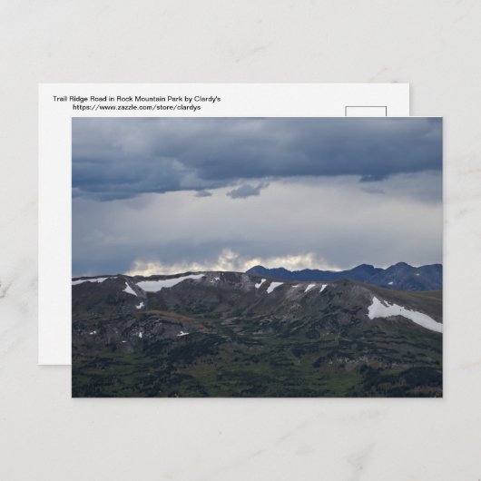 Trail Ridge Road in Rock Mountain Park Briefkaart (Voorkant / Achterkant)