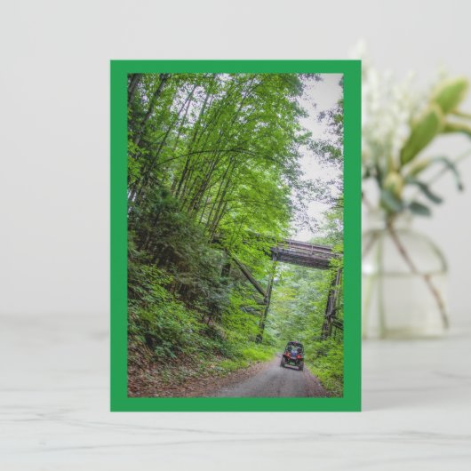 Trail Riding 8 Vaste uitnodiging, formaat: 5 x 7 i Kaart (Staand voorkant)