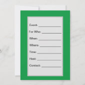 Trail Riding 8 Vaste uitnodiging, formaat: 5 x 7 i Kaart (Achterkant)