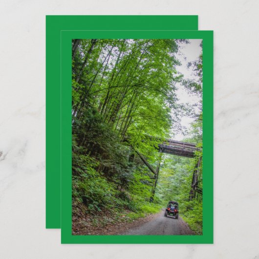 Trail Riding 8 Vaste uitnodiging, formaat: 5 x 7 i Kaart (Voorkant / Achterkant)