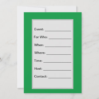 Trail Riding 8 Vaste uitnodiging, formaat: 5 x 7 i Kaart