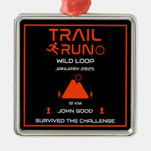 Trail Run Competition Award Metalen Ornament