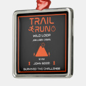 Trail Run Competition Award Metalen Ornament (Links)