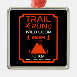Trail Run Competition Award Metalen Ornament