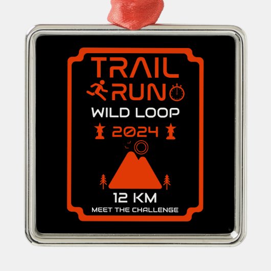 Trail Run Competition Award Metalen Ornament (Voorkant)