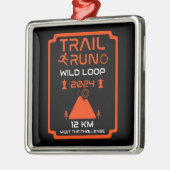 Trail Run Competition Award Metalen Ornament (Links)