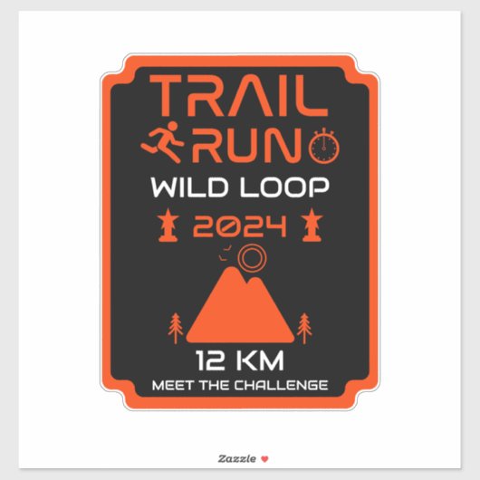 Trail Run Competition Award Sticker (Vel)