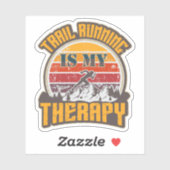 Trail run is mijn therapie retro sticker (Vel)