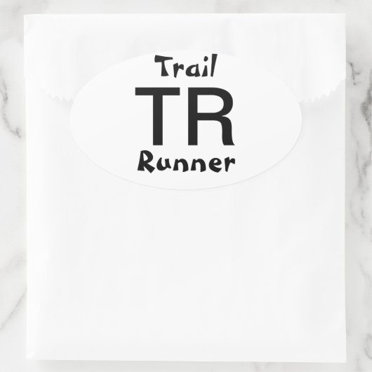 Trail Runner Ovale Sticker (Tas)
