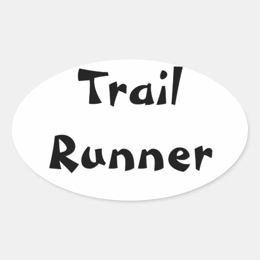 Trail Runner Ovale Sticker (Voorkant)