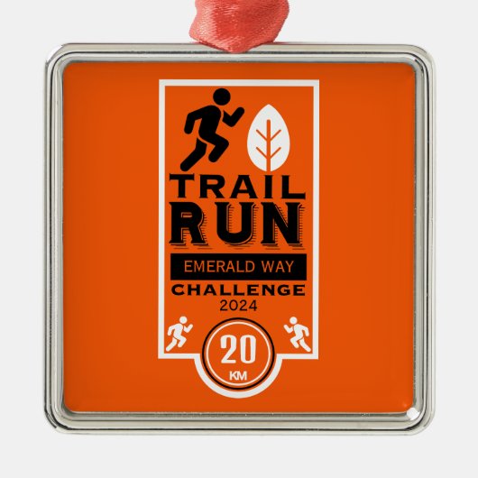 Trail Runner Race Competitie Metalen Ornament (Voorkant)