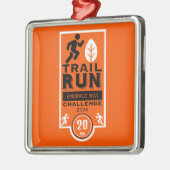 Trail Runner Race Competitie Metalen Ornament (Links)