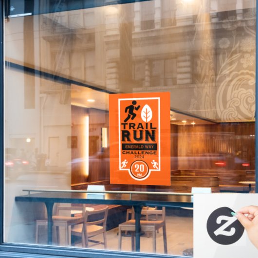 Trail Runner Race Competitie Raamsticker (Cafe Raam)