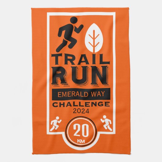 Trail Runner Race Competitie Theedoek (Verticaal)