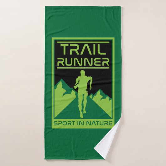 Trail Runner Sport in Natuur Badhanddoek (Badhanddoek)