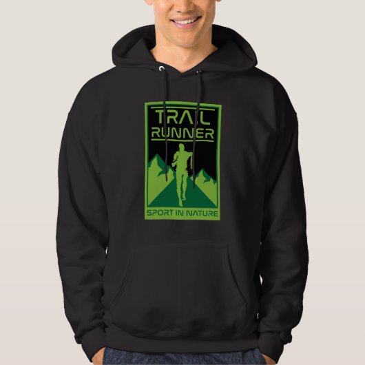 Trail Runner Sport in Natuur Hoodie (Voorkant)