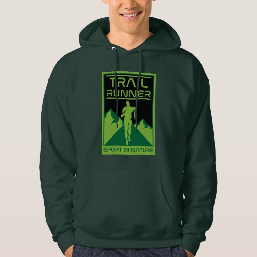 Trail Runner Sport in Natuur Hoodie (Voorkant)