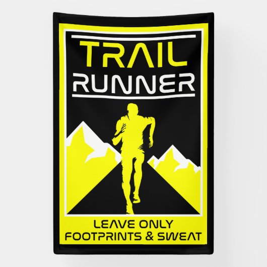 Trail Runner Sport in Natuur Spandoek (Verticaal)