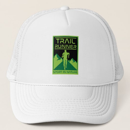 Trail Runner Sport in Natuur Trucker Pet (Voorkant)