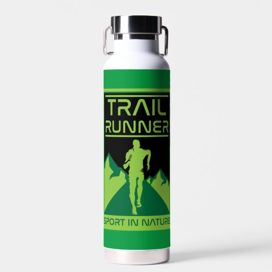 Trail Runner Sport in Natuur Waterfles (Voorkant)
