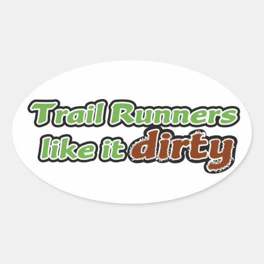 Trail Runners houden van het Dirty Ovale Sticker (Voorkant)