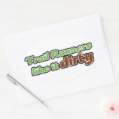 Trail Runners houden van het Dirty Ovale Sticker (Envelop)