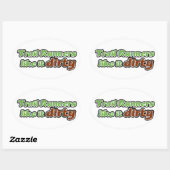 Trail Runners houden van het Dirty Ovale Sticker (Vel)