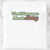 Trail Runners houden van het Dirty Ovale Sticker (Tas)