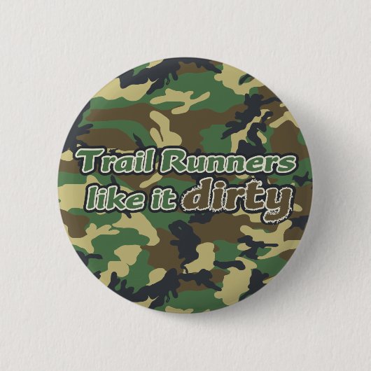 Trail Runners like it Dirty - Camo Ronde Button 5,7 Cm (Voorkant)