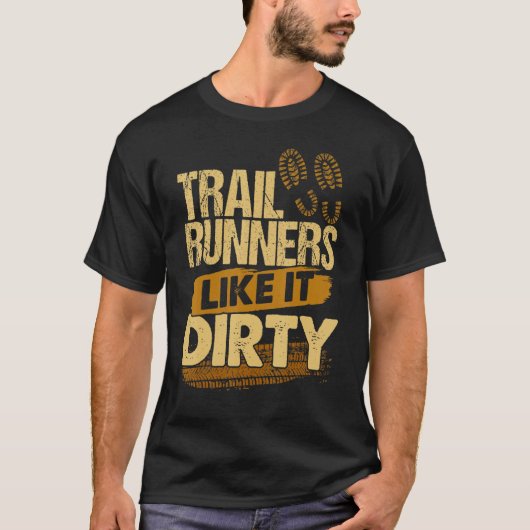 Trail Runners zoals het Dirty Retro Trail Running T-shirt (Voorkant)
