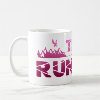 Trail Running Adler Berge Wald Schuhe Profil pink Koffiemok
