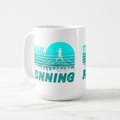 Trail Running blauen Sonnenuntergang mit Bergen  Koffiemok (Voorkant links)