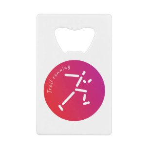 Trail Running design Creditkaart Flessenopener